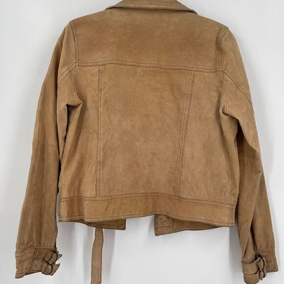 Vintage Paris Blues Tan suede full zip jacket - Picture 2 of 7
